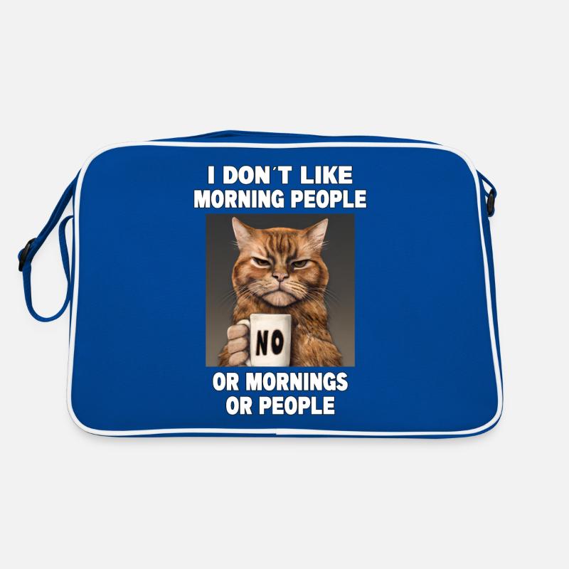 Ne pas aimer les gens du matin Grumpy Funny Cat Sac Retro