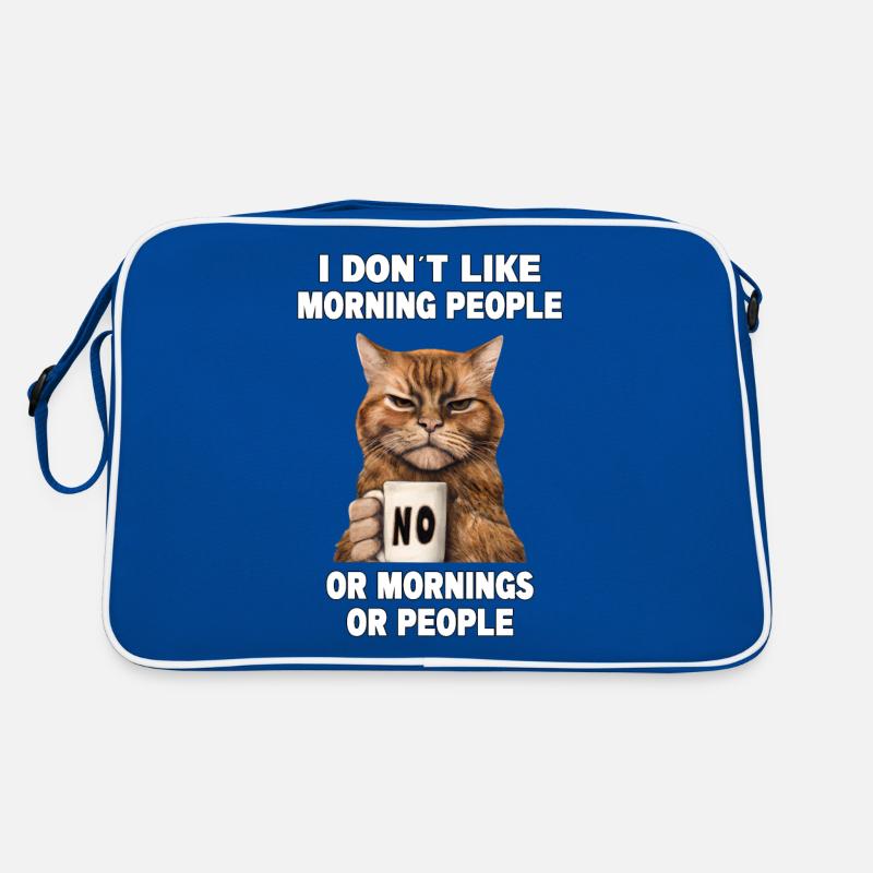 Ne pas aimer les gens du matin Grumpy Funny Cat Sac Retro