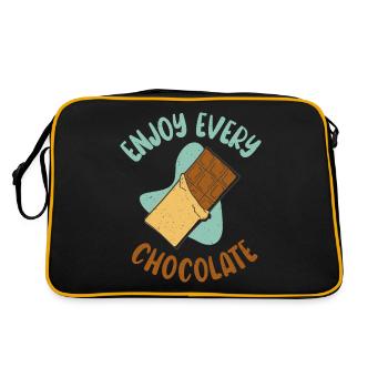 Cadeaux pour amateurs de chocolat - Sac Retro - noir/or - Dos