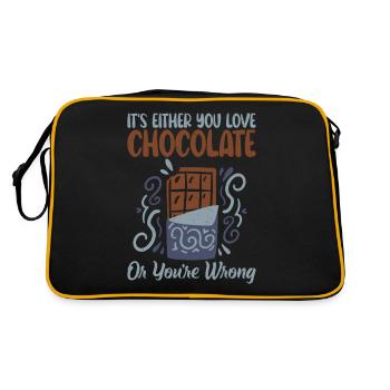 Cadeaux pour amateurs de chocolat - Sac Retro - noir/or - Dos