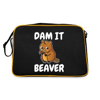 Dam It Beaver for all Beaver fans - Retro Bag - black/gold - Back