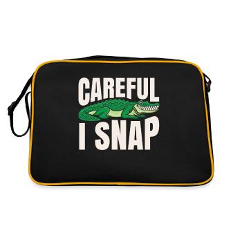 Beware of snapping for alligator fan - Retro Bag - black/gold - Back