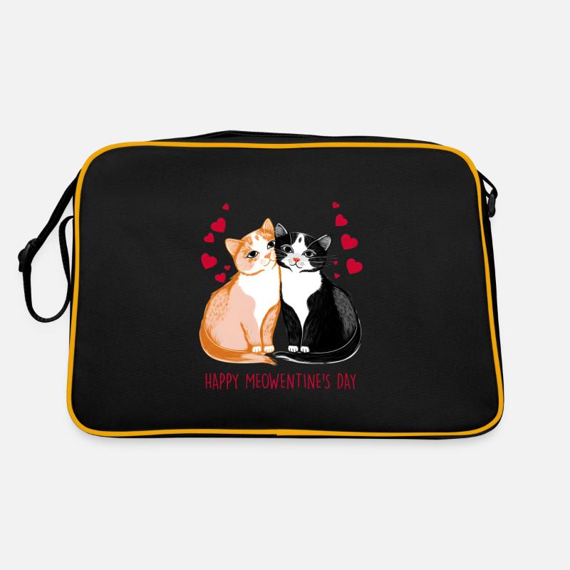 Katze Valentinstag Geschenk Retro Tasche
