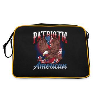Patriotic American US Patriot Patriotic - Retro Bag - black/gold - Back