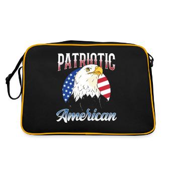 Patriotic American Patriotic Patriot US - Retro Bag - black/gold - Back