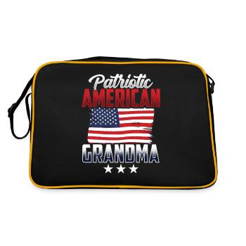 Patriotic American Grandmother Patriot US - Retro Bag - black/gold - Back