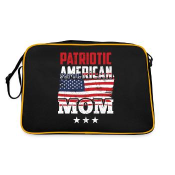 Patriotic American Mother USA Patriot US - Retro Bag - black/gold - Back
