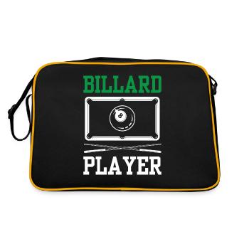 Billiard Player Lovers Pool Billiard Billiards - Retro Bag - black/gold - Back