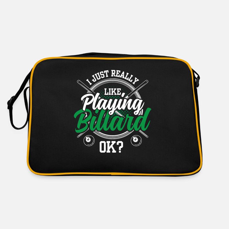 Ich Spiele Einfach Gerne Billard Ok Billiard Pool Retro Tasche