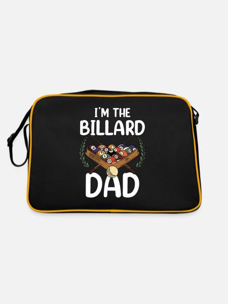 Je suis le billard Billiard-Dad Billiard Pool Billiards - Sac Retro - noir/or - Dos