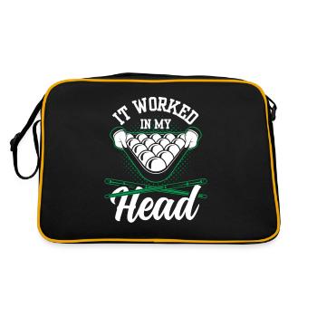 In Meinem Kopf Hat Es Funktioniert Pool Billard - Retro Tasche - Schwarz/Gold - Hinten