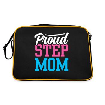 Proud stepmother foster mother foster mother child - Retro Bag - black/gold - Back