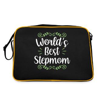 The best stepmother in the world foster mother child - Retro Bag - black/gold - Back