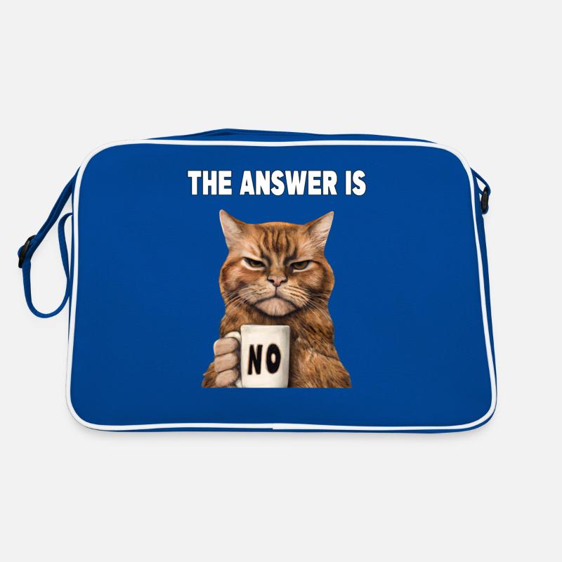 The answer is no. Grumpy Funny Cat Retro Bag