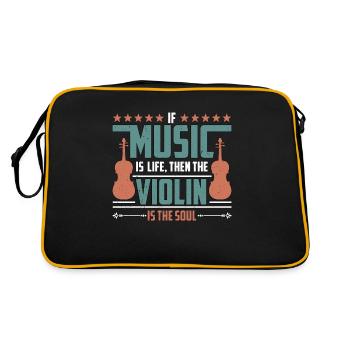Violon Si la musique est la vie alors violoniste instrument - Sac Retro - noir/or - Dos