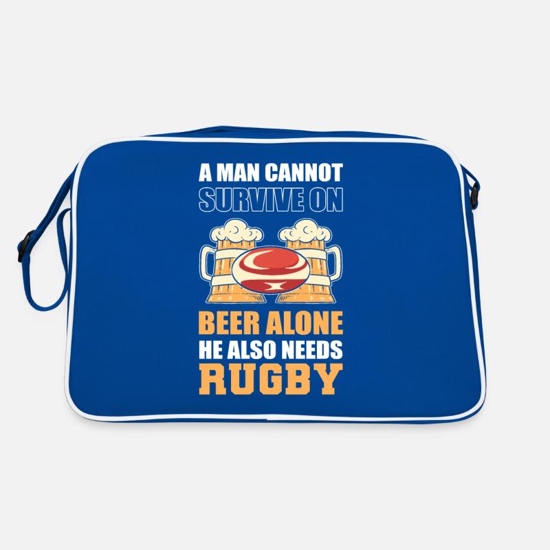 A Man Cannot Survive On Beer Alone He Also Needs Retro Tasche
