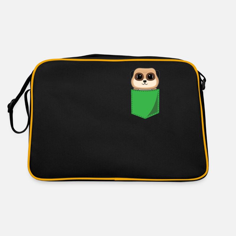 Lustiges Erdmännchen In Brusttasche Print Geschenk Retro Tasche