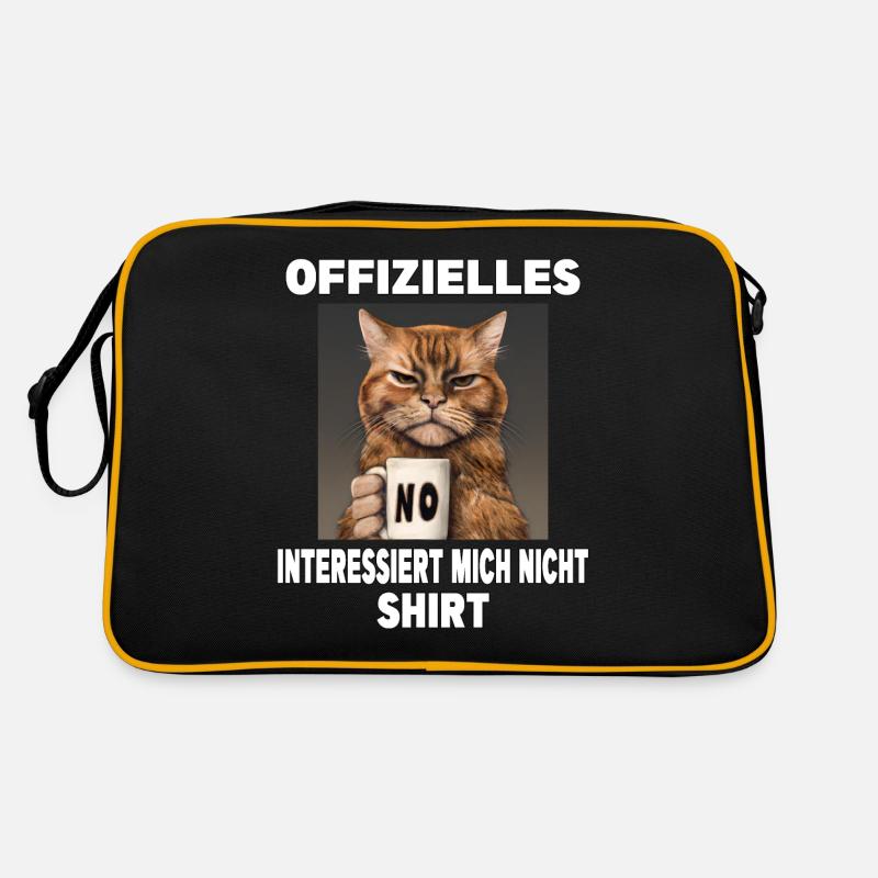 Mürrische Lustige Katze Interessiert mich nicht Retro Tasche