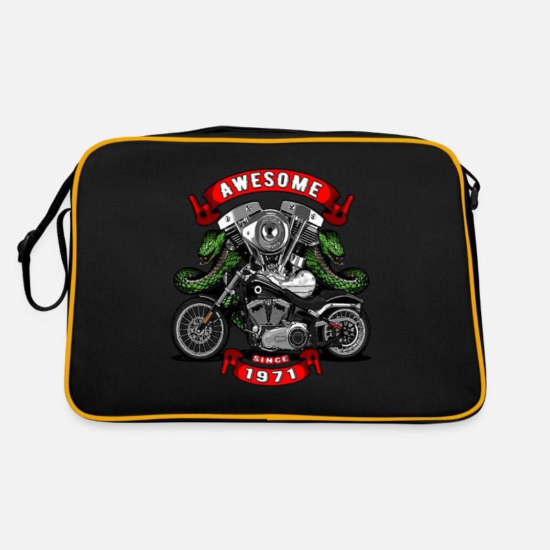 Awesome since 1971, Biker Geburtstag Retro Tasche