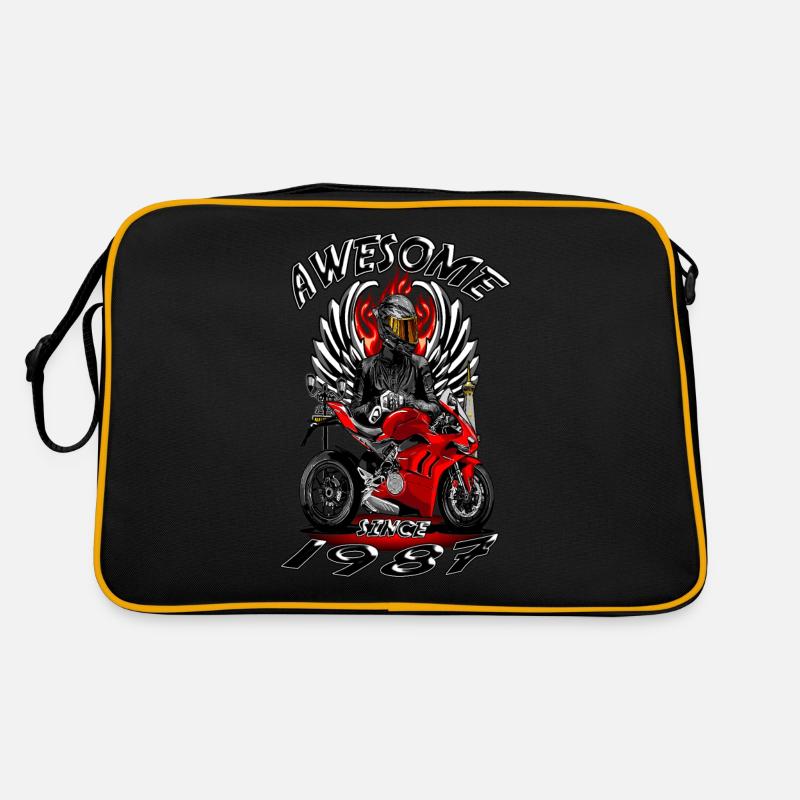 Awesome since 1987, Biker Geburtstag Retro Tasche