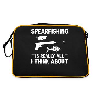 Spearfishing Spear Fishermen Fish Spear Fishermen - Retro Bag - black/gold - Back