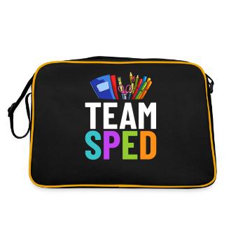Special education Special education Promoting special needs - Retro Bag - black/gold - Back