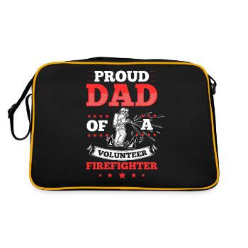 Ehrenamtlicher Feuerwehrmann Feuerwehr Freiwillige - Retro Tasche - Schwarz/Gold - Hinten
