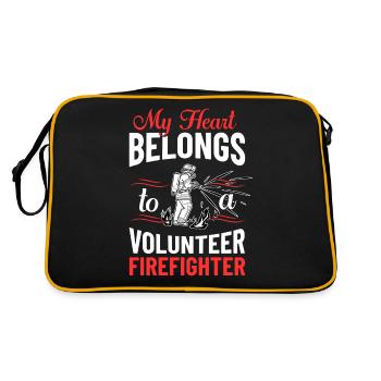 Volunteer Firefighter Firefighter Volunteers - Retro Bag - black/gold - Back