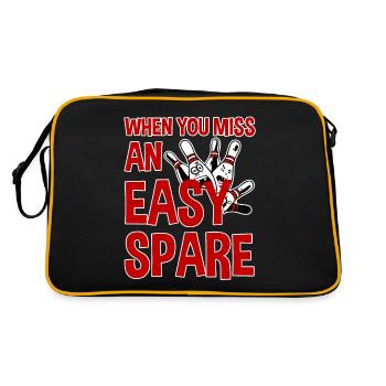 When You Miss An Easy Spare - Retro Bag - black/gold - Back