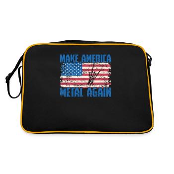 Make America Metal again Heavy Metal Music - Retro Bag - black/gold - Back