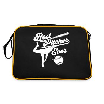 Best Baseball Pitcher Ever Hobby Pitcher - Retro Bag - black/gold - Back