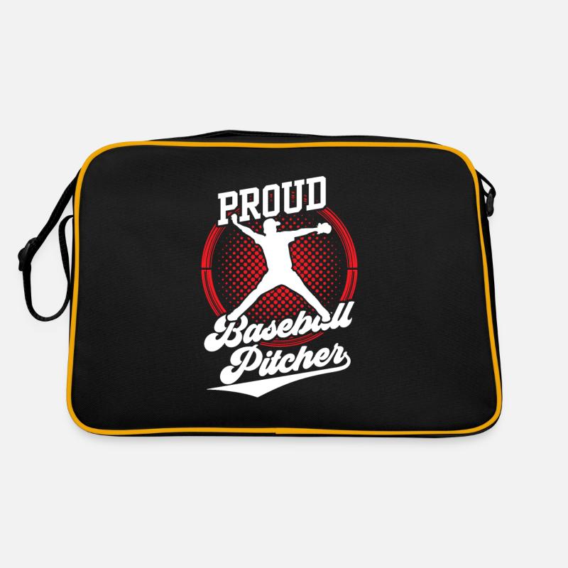 Stolzer Baseball Pitcher Spieler Werfer Hobby Retro Tasche