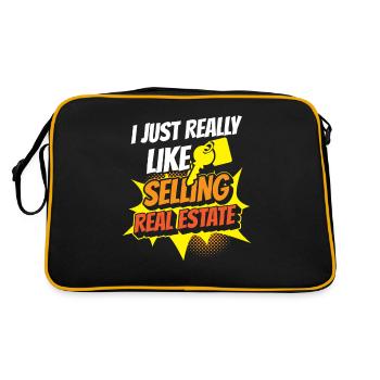 I like it easy to sell real estate brokers - Retro Bag - black/gold - Back