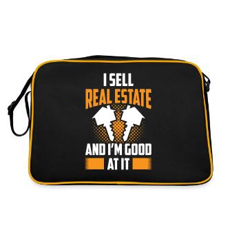 I sell real estate and I'm good at it - Retro Bag - black/gold - Back