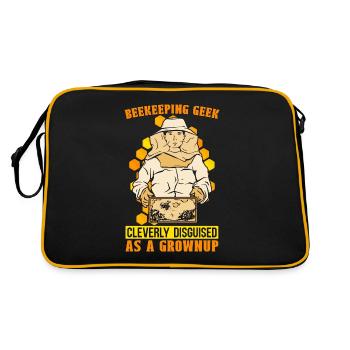 Apiculture Geek Cleverly Bee Whisperer Apiculteur - Sac Retro - noir/or - Dos