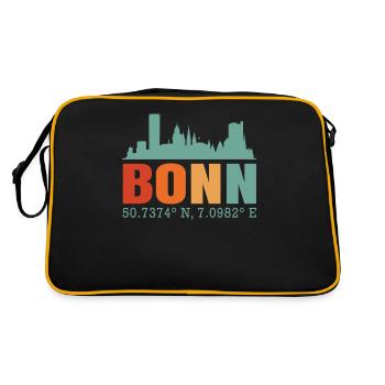 Bonn - Retro Tasche - Schwarz/Gold - Hinten