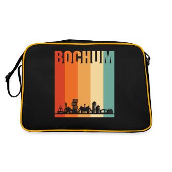 Bochum - Retro Tasche - Schwarz/Gold - Hinten