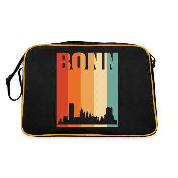 Bonn - Retro Tasche - Schwarz/Gold - Hinten