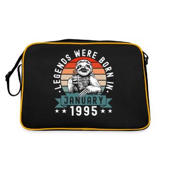 Les légendes sont nées en janvier 1995 Paresseux paresseux - Sac Retro - noir/or - Dos