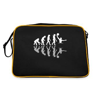 Human Evolution Water Polo Player Sports Lover - Retro Tasche - Schwarz/Gold - Hinten