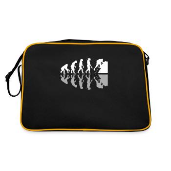 Escalade Évolution humaine Grimpeurs Humour Escalade - Sac Retro - noir/or - Dos
