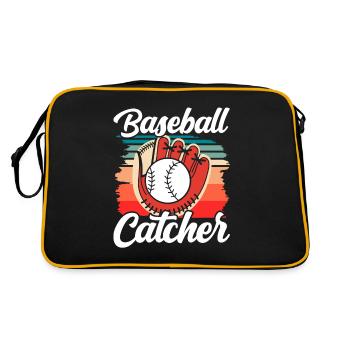 Baseball Catcher Baseball Catcher Player Hobby - Retro Bag - black/gold - Back