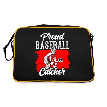 Proud Baseball Catcher Hobby Player Catcher - Retro Bag - black/gold - Back