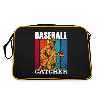 Baseball Catcher Baseball Catcher Player Hobby - Retro Bag - black/gold - Back