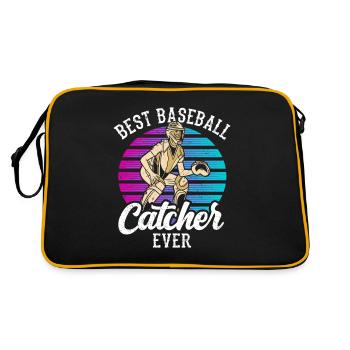 Best Baseball Catcher Ever Hobby Catcher - Retro Bag - black/gold - Back
