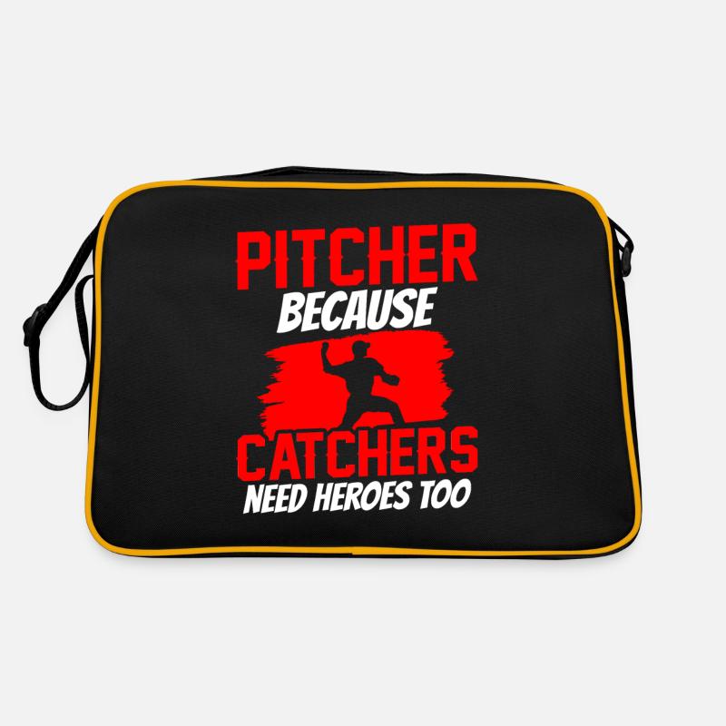 Pitcher Weil Auch Fänger Helden Brauchen Werfer Retro Tasche