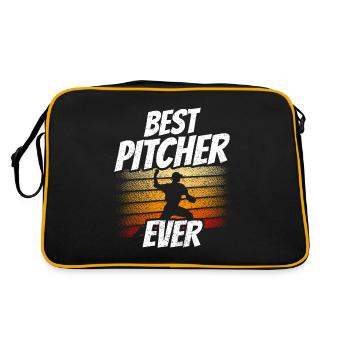 Best Baseball Pitcher Ever Hobby Pitcher - Retro Bag - black/gold - Back