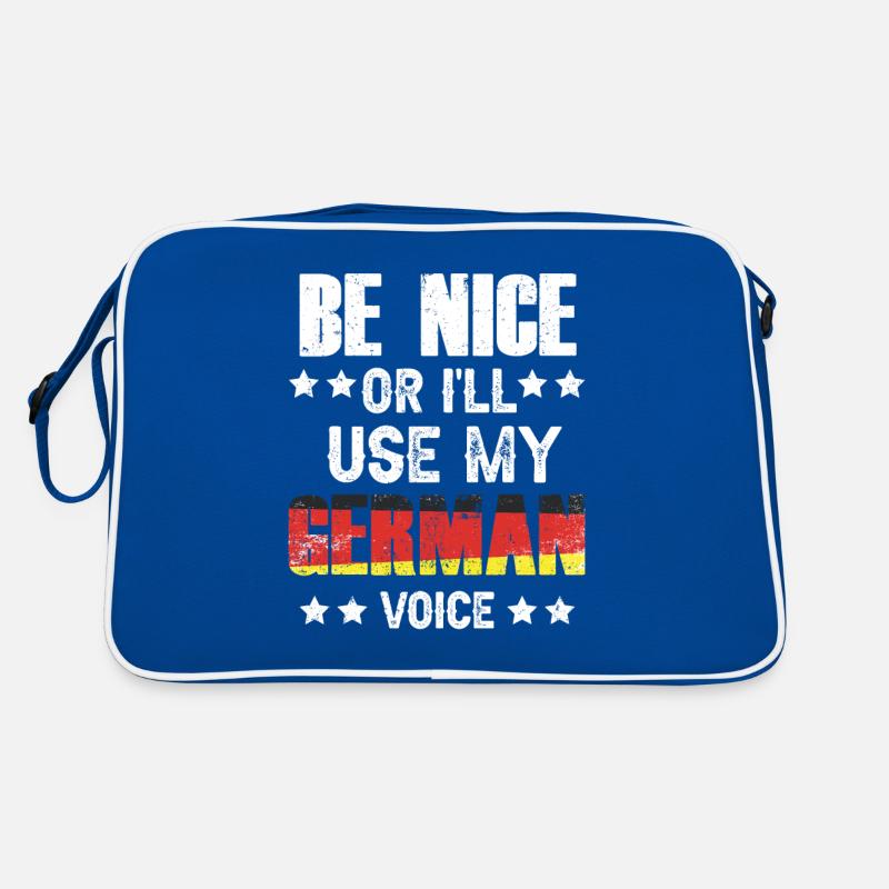 Sois gentil ou j’utilise ma voix allemande Sac Retro