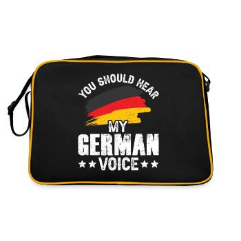 Vous devriez entendre ma voix allemande allemande - Sac Retro - noir/or - Dos