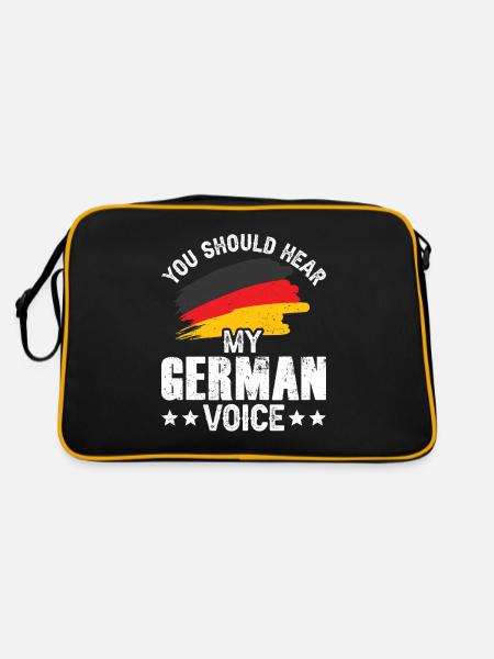 Vous devriez entendre ma voix allemande allemande - Sac Retro - noir/or - Dos